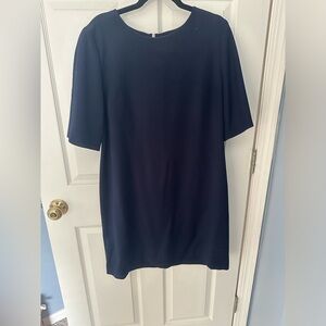 Gap 3/4 sleeve zip back navy dress